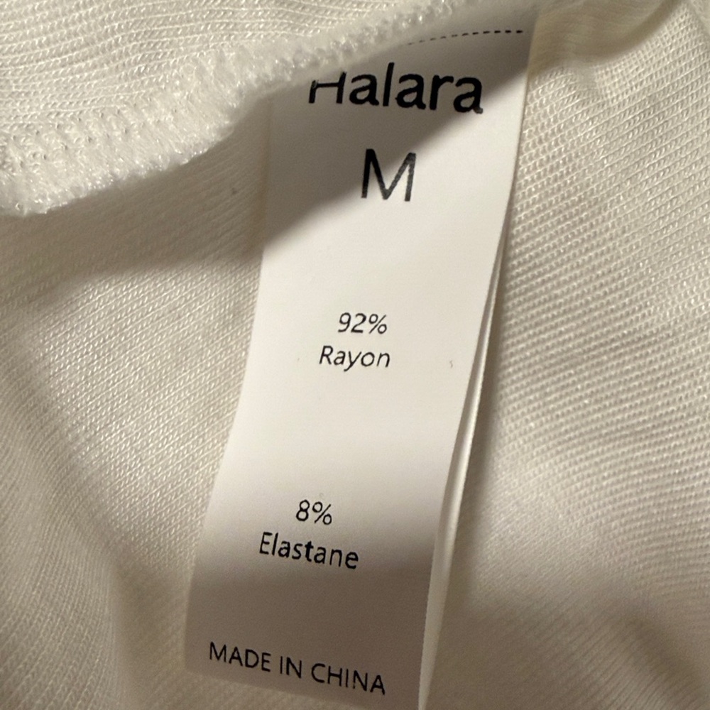 HALARA White Maxi Dress with V-Neck,Slit and Built in Bra NWT - Picture 2 of 3